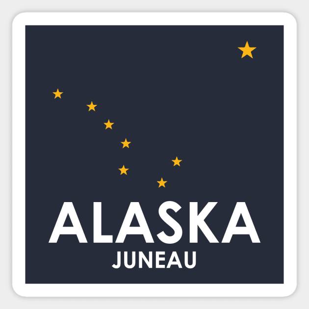 Juneau Alaska Alaskan Flag Stars Sticker by KevinWillms1